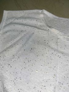 Transparent White Shimmery Top