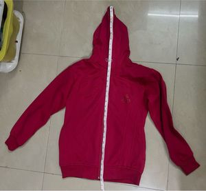 Stylish Red Zip-Up Hoodie