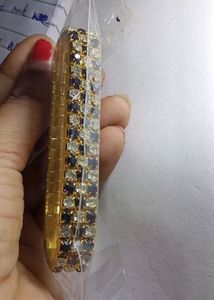 Stone Fitted Golden Bracelet