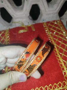 Orange Peacock Bangles