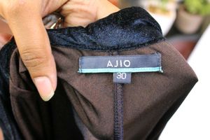 Ajio Navy Blue Culottes With Zipper