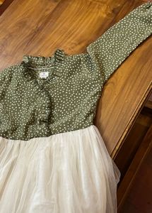 Girls Korean Dress/ Frock/gown Knee Length
