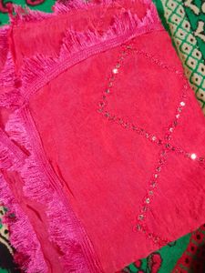 Hot Pink Sequined Dupatta