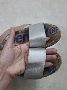 Superdry Genuine Branded Silver Strappy Sandals