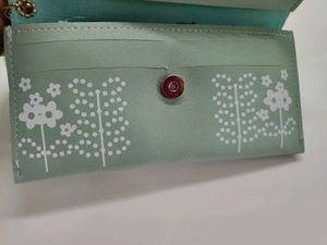 Cute Beige Wallet with Pom-Pom
