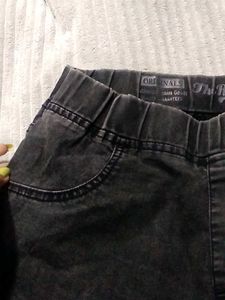 Charcoal Color Mommy Jeans