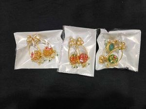 Fancy Earrings Minakari 1 Pair