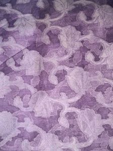 Purple Floral Fabric Saree