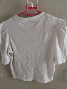 White Knit Top