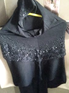 Elegant Black  Scarf For Girls.