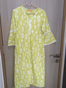 Yellow Printed Kurta Palazzo Set