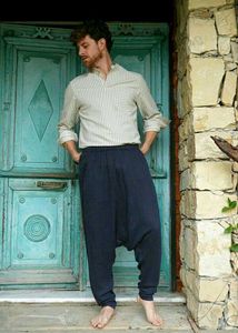 Black Drop Crotch Pants