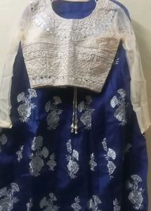 Silks Febric Endo western Lehnga