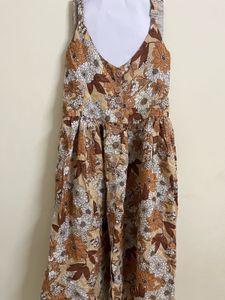 Floral Button-Front Dress