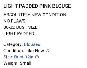 LIGHT PADDED PINK BLOUSE