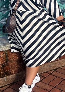 Striped A Line Dress