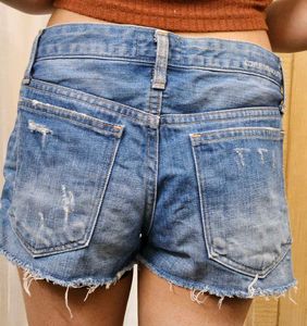 Distressed Denim Shorts