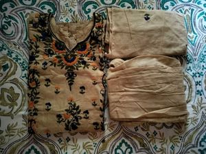 Hand Stitched Work Kurta Set