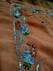 Elegant heavy Peach Saree