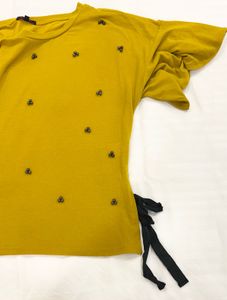 Mustard Yellow Embellished Top
