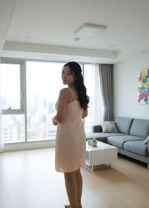 Elegant Pink Slip Dress