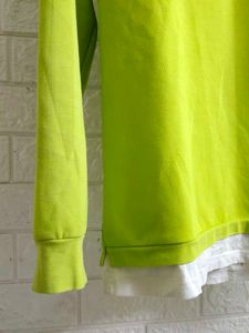 Korean Neon Green Long Sleeve Layered Tshirt