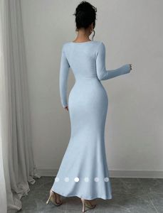 Elegant Blue Maxi Dress