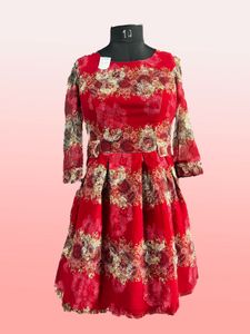 Floral Print Fit & Flare Dress