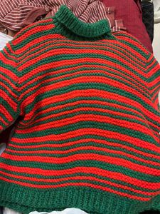 Striped Turtleneck Sweater