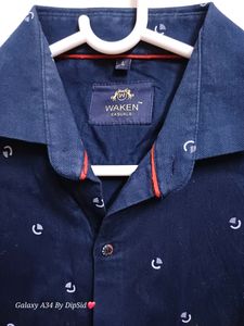 Printed Navy Blue Shirt ( L - Size )💙