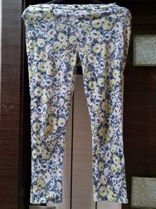 Floral Print Jeans Purchased From Japan