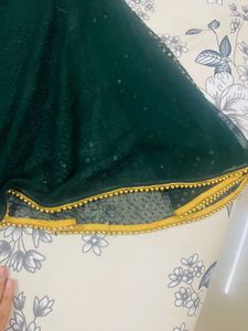 Green Embroidered Sharara set