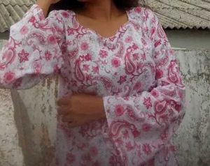 Elegant Pink Printed Kurta Combo