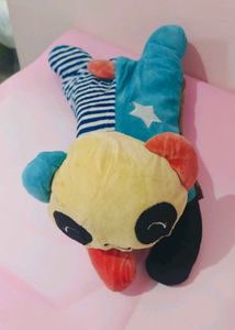 Colorful Plush Panda Zip-Up Toy