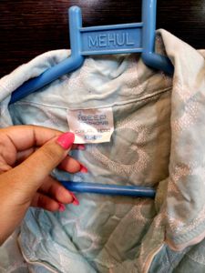 Cute Light Blue Top Nightwear