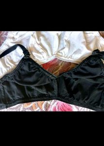 White And Black Bra Penty Set.Unused