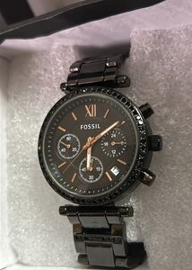 FOSSIL Ladies Black &amp; Gold Watch (COD Available)