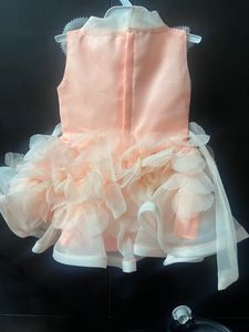 Peach Colour Kids Frock 1-2 Year