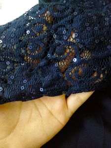 NAVY BLUE SEQUIN TOP