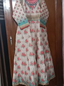Floral Print Anarkali Dress