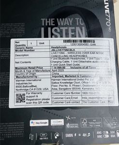 JBL Live 770NC Headphones - Black