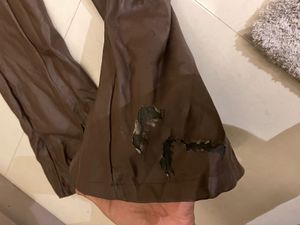 Brown Faux Leather Pants