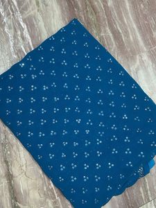 Blue Embellished Saree