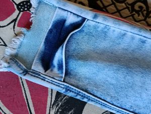 High-Waisted Denim Jeans