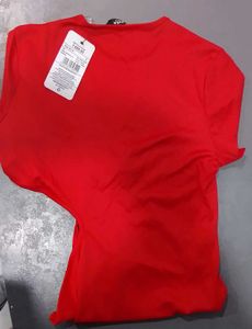 Shein Bold Short Sleeve Round Neck and Waist Cut-O