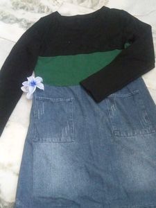 denim lenin casual Picnic wearing top