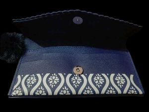 Navy Blue Floral Wallet