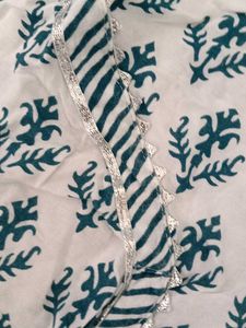 Printed White Kurti Top