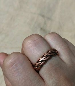 Copper Braided Chunky Ring