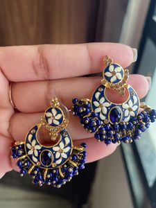 Blue Meenakari Earrings💙